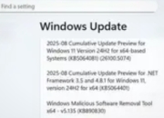 微软Win11 24H2发布8月可选更新：统一CPU指标、增强Recall AI，修复投屏音频问题